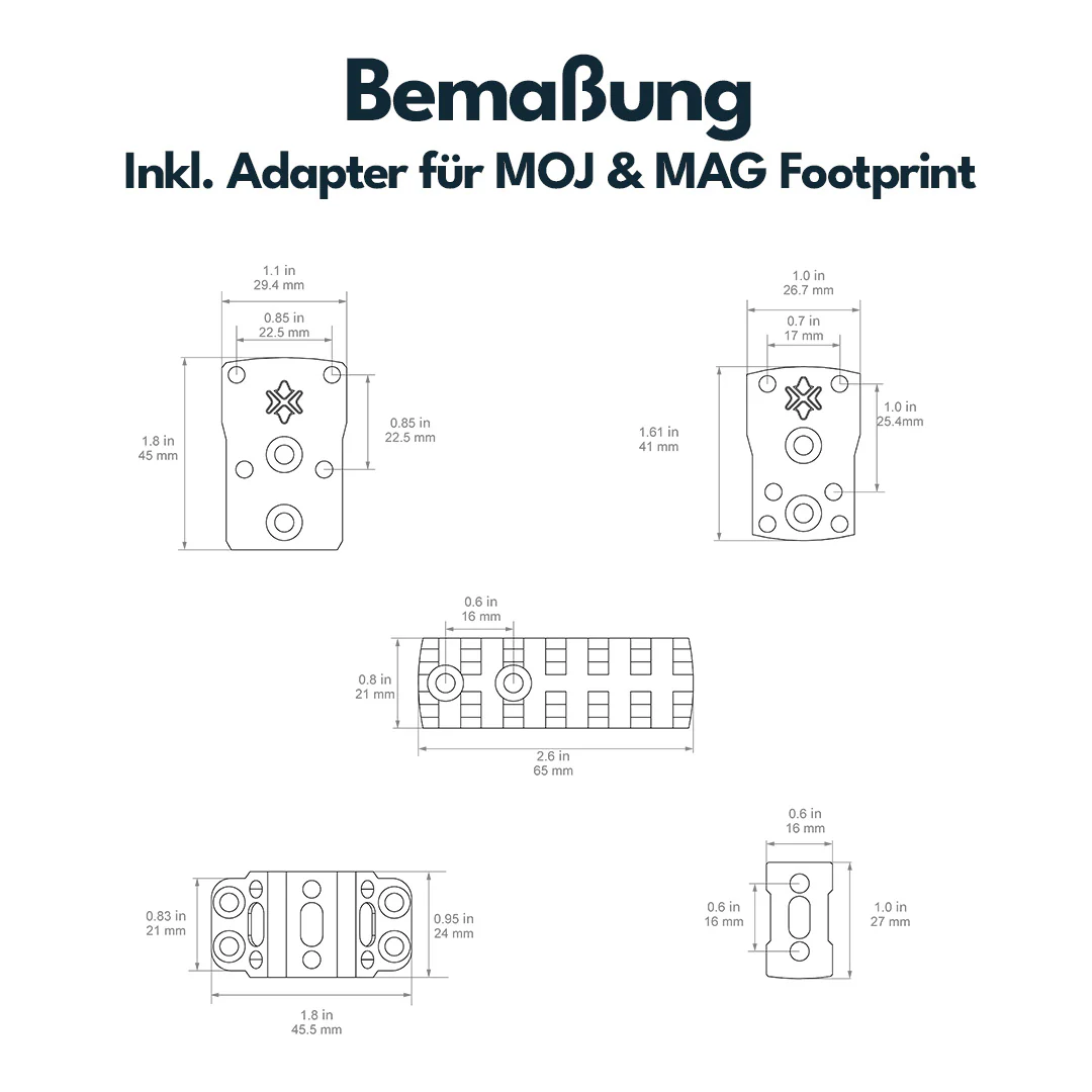 Vector Optics Reddot Mounting Kit für 30 und 34mm Tubus - Image 2