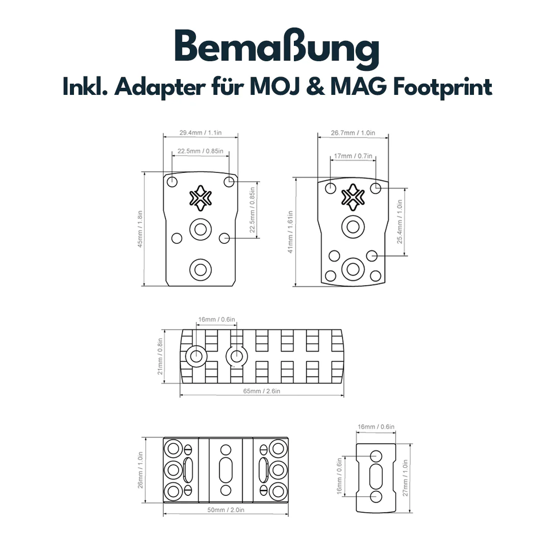 Vector Optics Reddot Mounting Kit für 30 und 34mm Tubus - Image 3