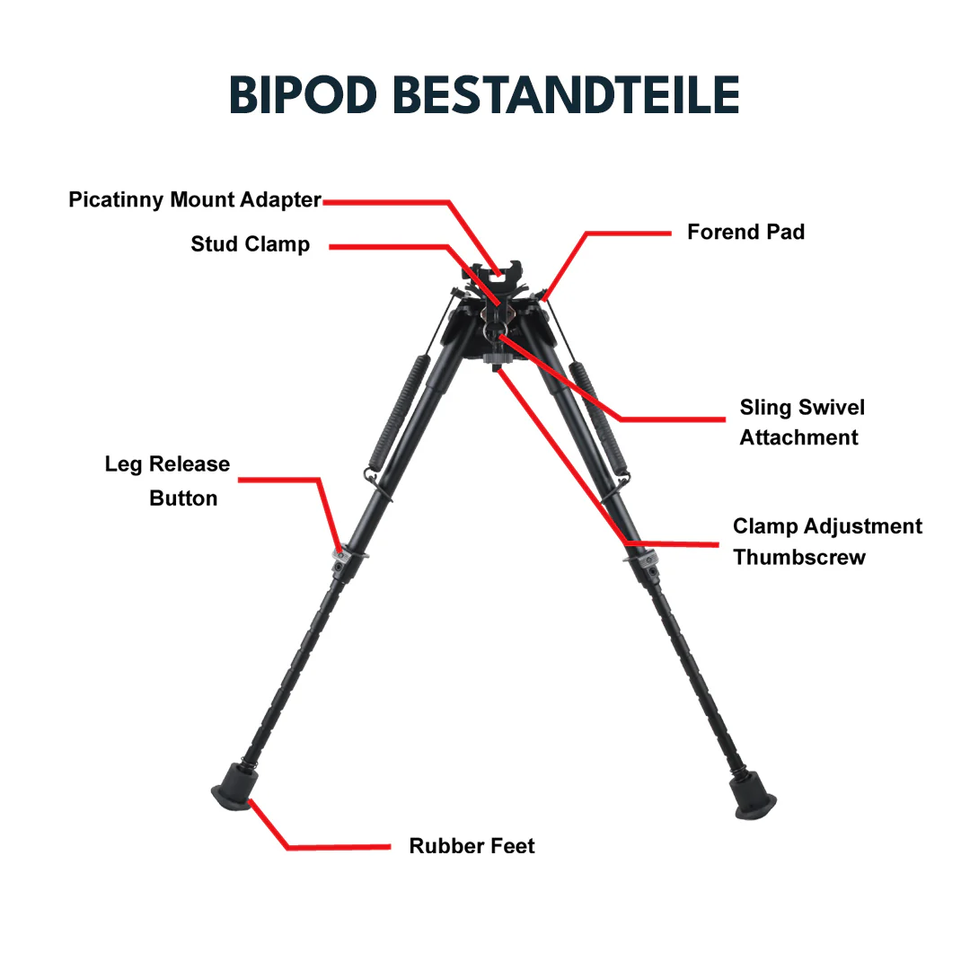 Vector Optics Rokstad Swivel Bipod aus Aluminium in verschiedenen Höhen - Image 2