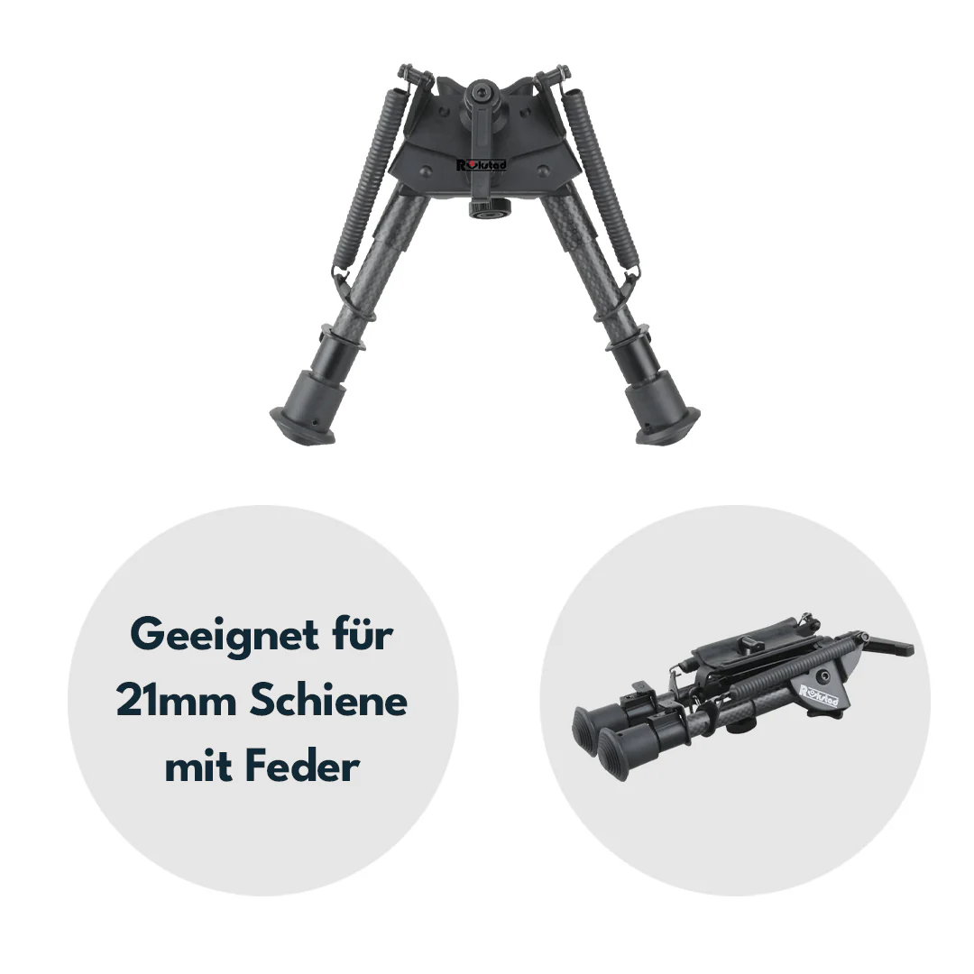 Vector Optics Rokstad Swivel Bipod aus Kohlenstoff und Aluminium in verschiedenen Höhen