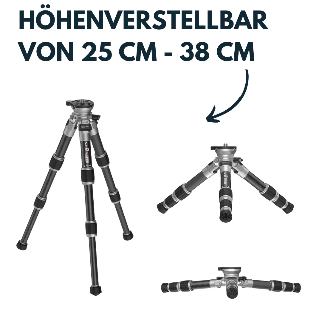 Vector Optics RSCF-T01 Rokstad 25-38cm Tripod Stativ aus Carbonfaser - Image 3