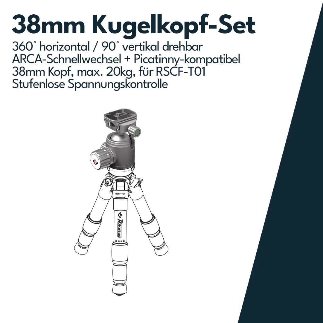 Vector Optics RSRH-01 38mm Kugelkopf für Stativ RSCF-T01 - Image 2
