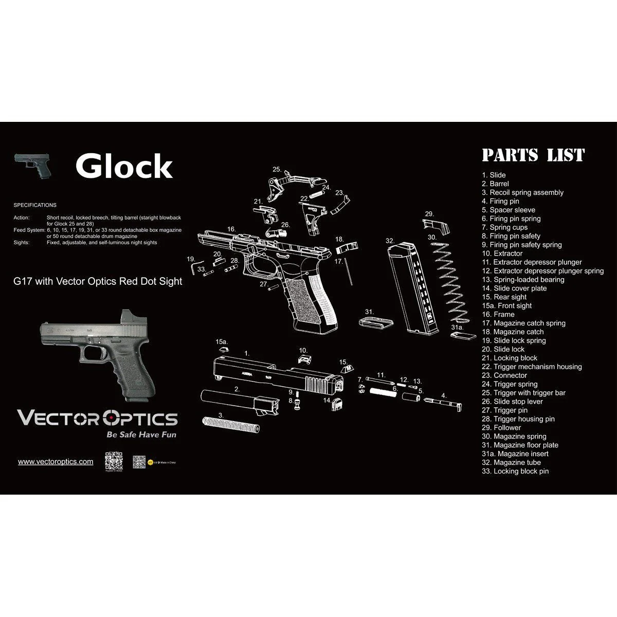 Vector Optics SCBM-02 Glock Reinigungsmatte - Image 6