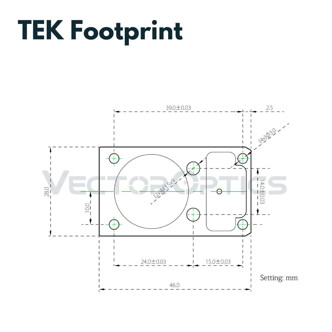 Vector Optics SCFRM-04 Montage mit TEK (Docter Sight) Footprint für 11mm Dovetail - Image 3