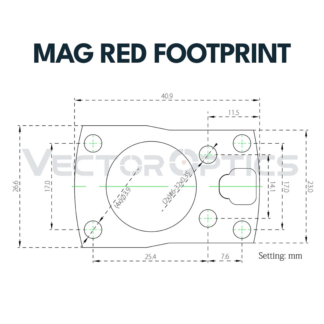 Vector Optics SCFRM-11 Montage aus Polymer mit MGT (SHIELD) Footprint, 21mm Picatinny, h=28mm - Image 2