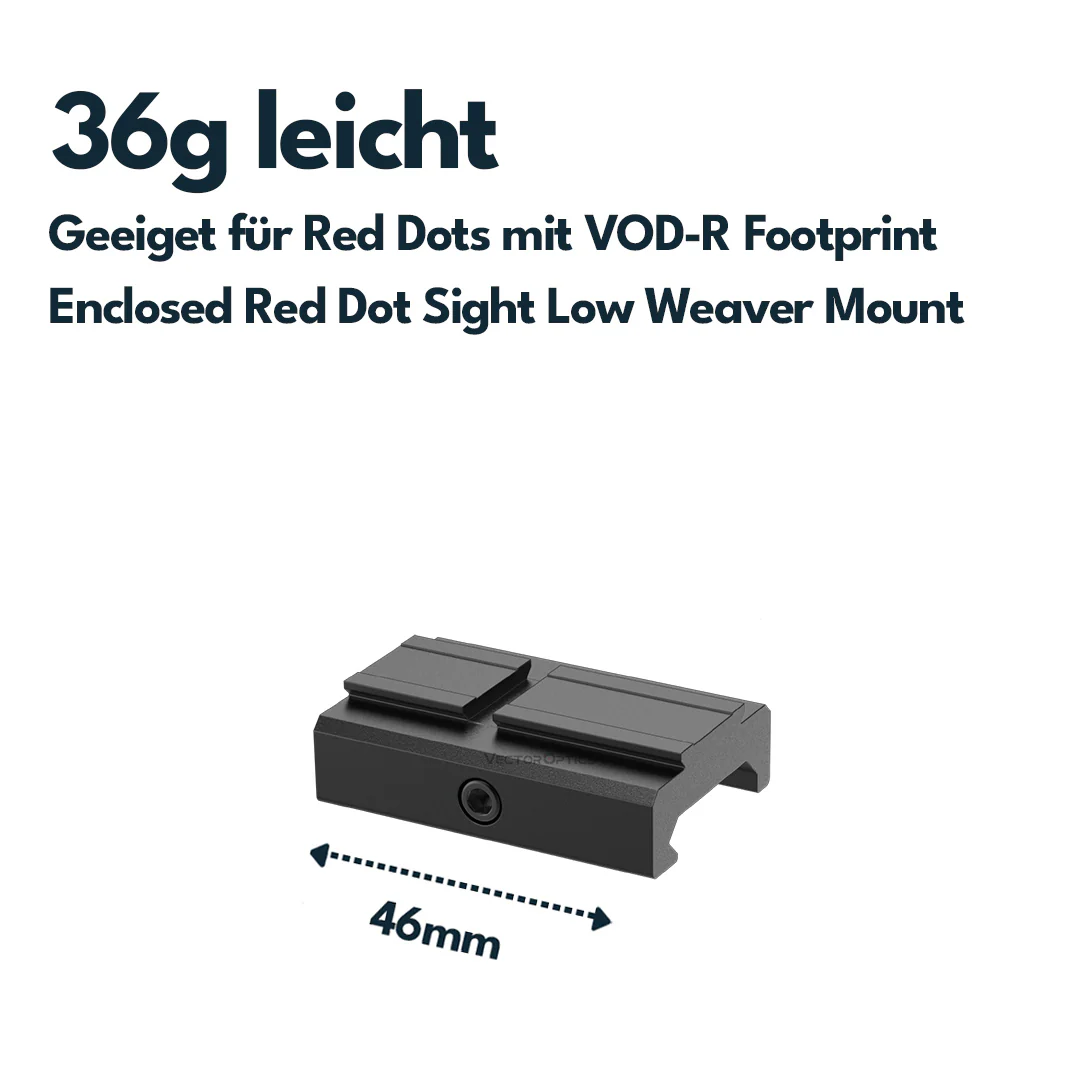 Vector Optics SCFRM-14 Montage mit VOD (Aimpoint) Footprint für 21mm Weaver, h=6mm - Image 3