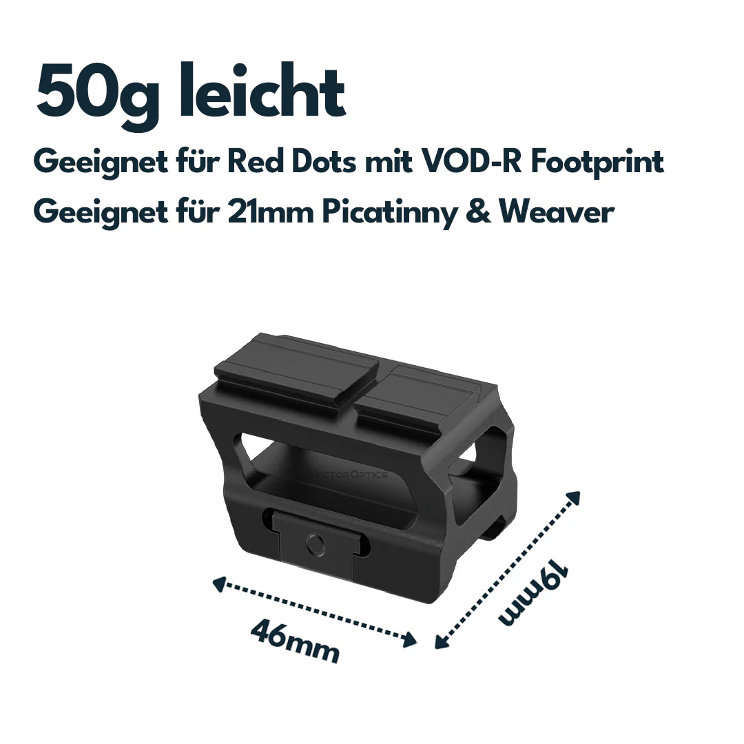 Vector Optics SCFRM-15 Raiser-Montage mit Aimpoint Footprint für 21mm h=19mm - Image 3