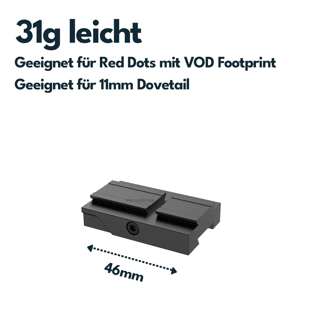 Vector Optics SCFRM-17 Montage mit VOD (Aimpoint) Footprint für 11mm Dovetail, h=6mm - Image 3