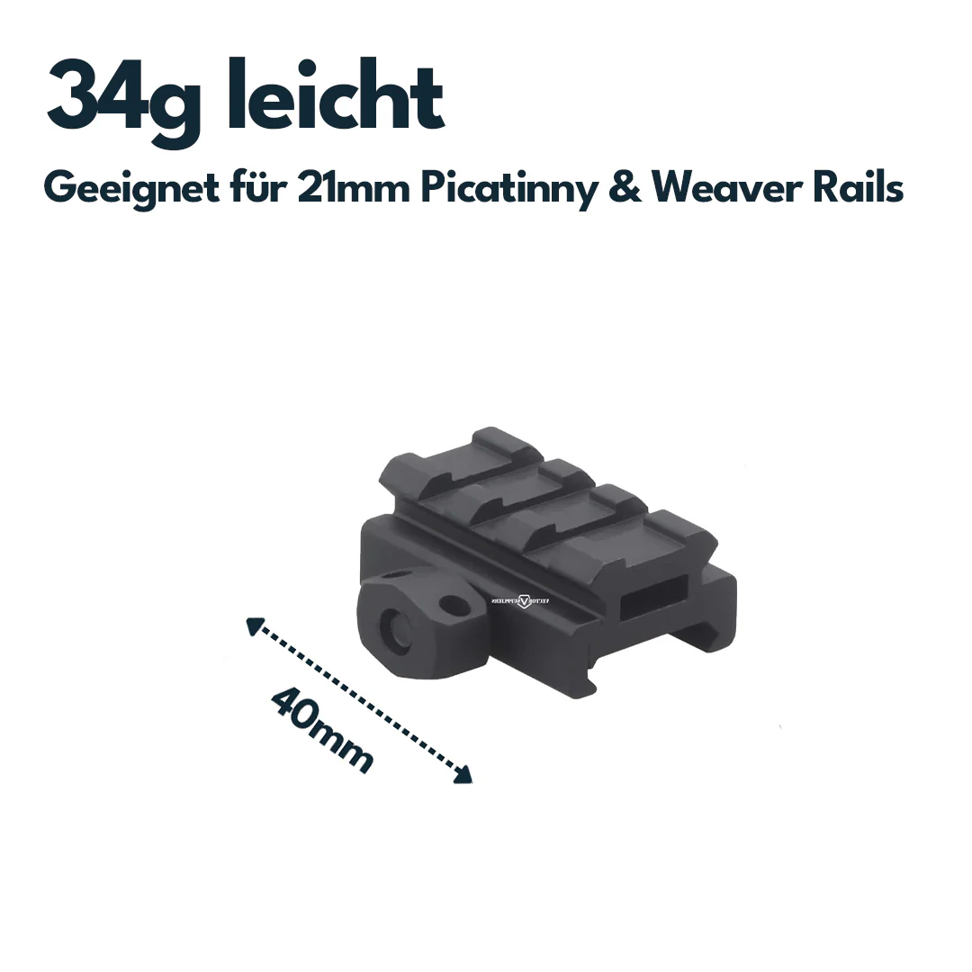 Vector Optics SCRA-58 21mm Picatinny Raiser Montage, l=40mm, h=12mm - Image 2