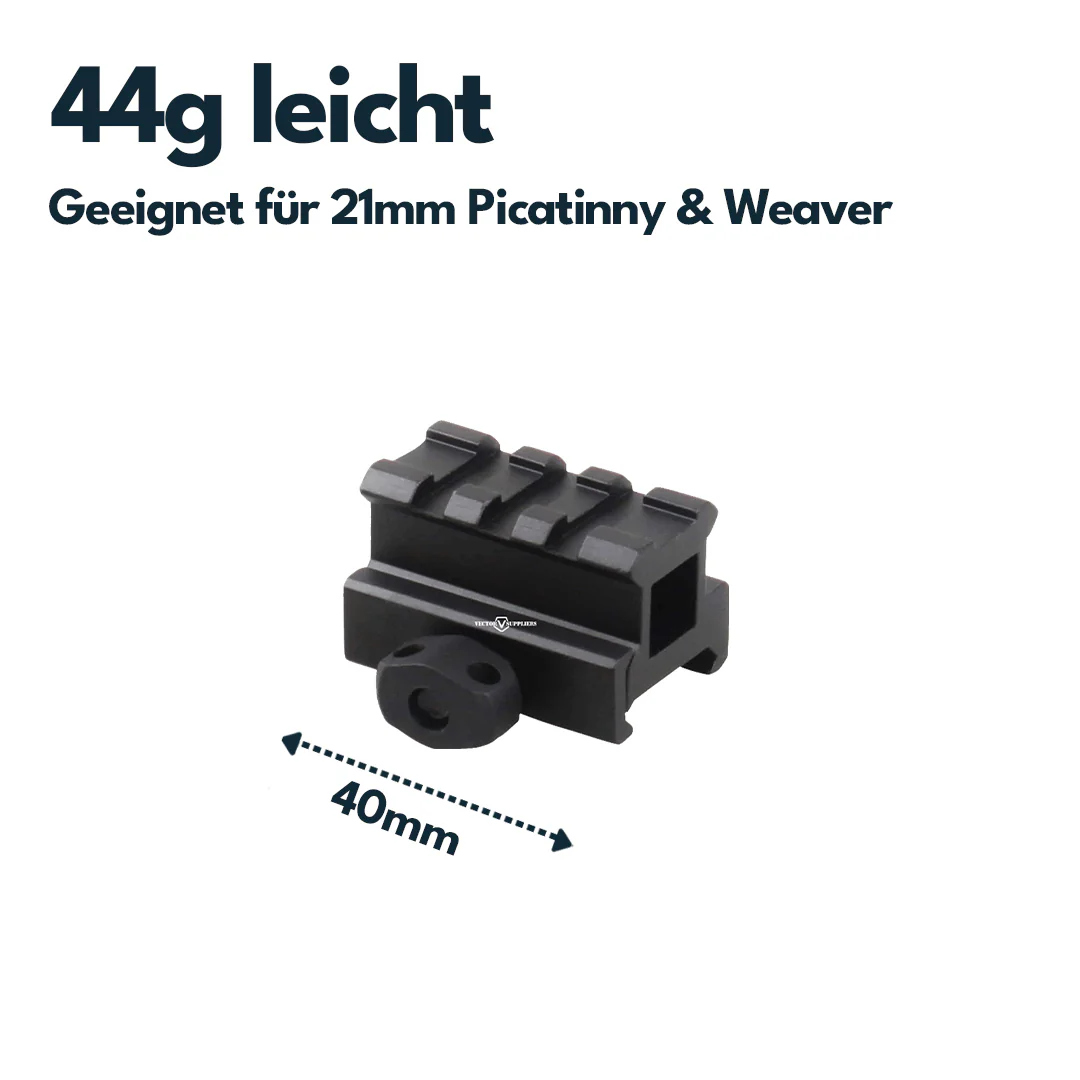 Vector Optics SCRA-59 21mm Picatinny Raiser Montage, l=40mm, h= 21mm - Image 2