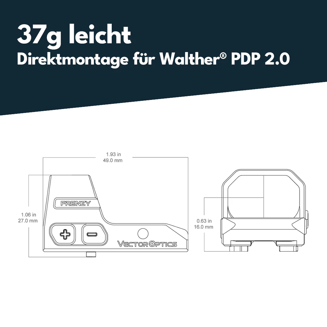 Vector Optics SCRD-83 Frenzy FA 1x16x24 Walther PDP 2.0 - Image 3