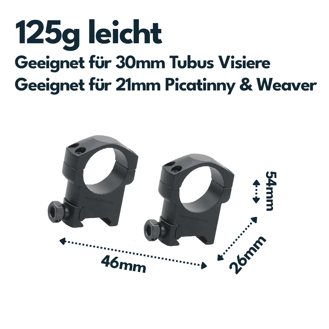 Vector Optics SCTM-08 Montage für 30mm Tubus, 21mm Picatinny, h=31mm - Image 3