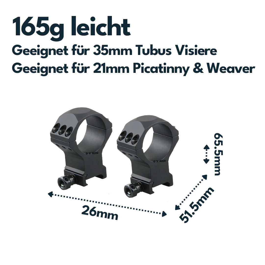 Vector Optics SCTM-32 X-Accu Montage für 35mm Tubus, 21mm Picatinny, h=40mm - Image 3