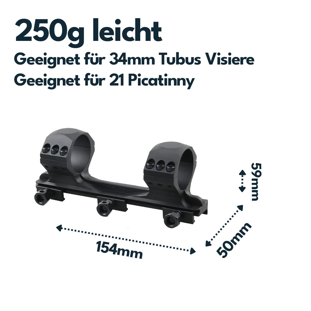 Vector Optics SCTM-60 X-Accu Blockmontage für 34mm Tubus, 21mm Picatinny, h=35mm - Image 3