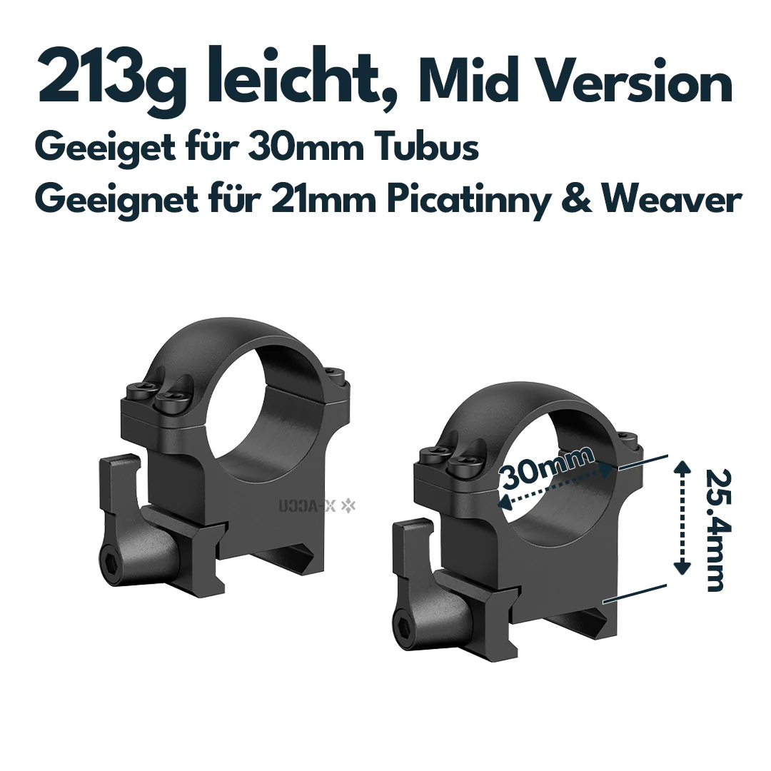 Vector Optics Stahl-Schnellmontage für 25,4mm Tubus, 21mm Picatinny/Weaver in verschiedenen Höhen - Image 4