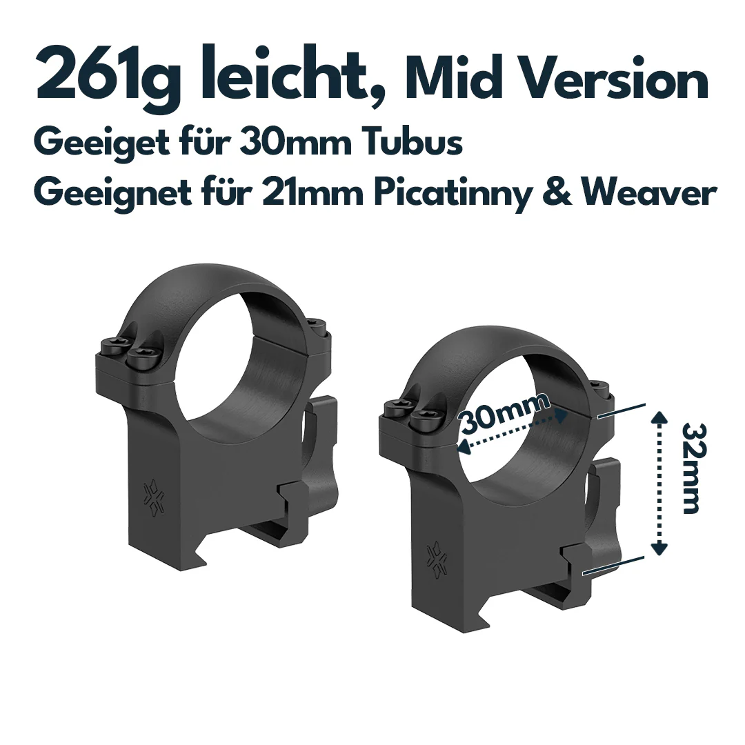 Vector Optics Stahl-Schnellmontage für 30mm Tubus, 21mm Picatinny/Weaver in verschiedenen Höhen - Image 4