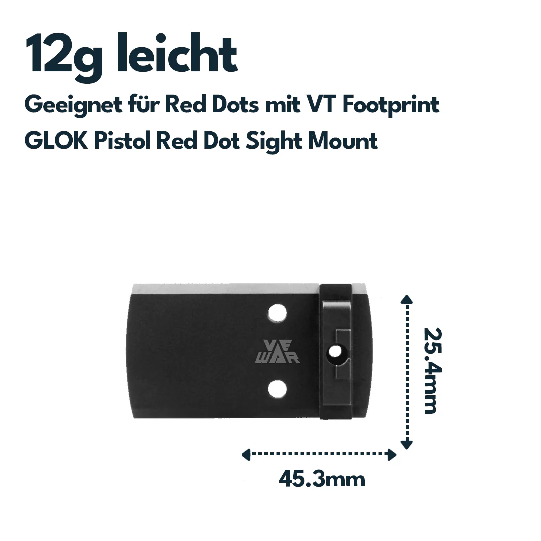 Vector Optics VMPM-01 VeWar Glock Mount TEK (Docter & Vortex Footprint) für Marui Airsoft - Image 2