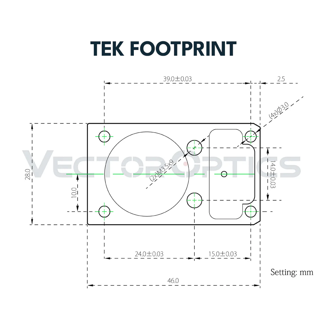 Vector Optics VMPM-02 VeWar Montageplatte mit TEK Footprint für Marui Airsoft - Image 2