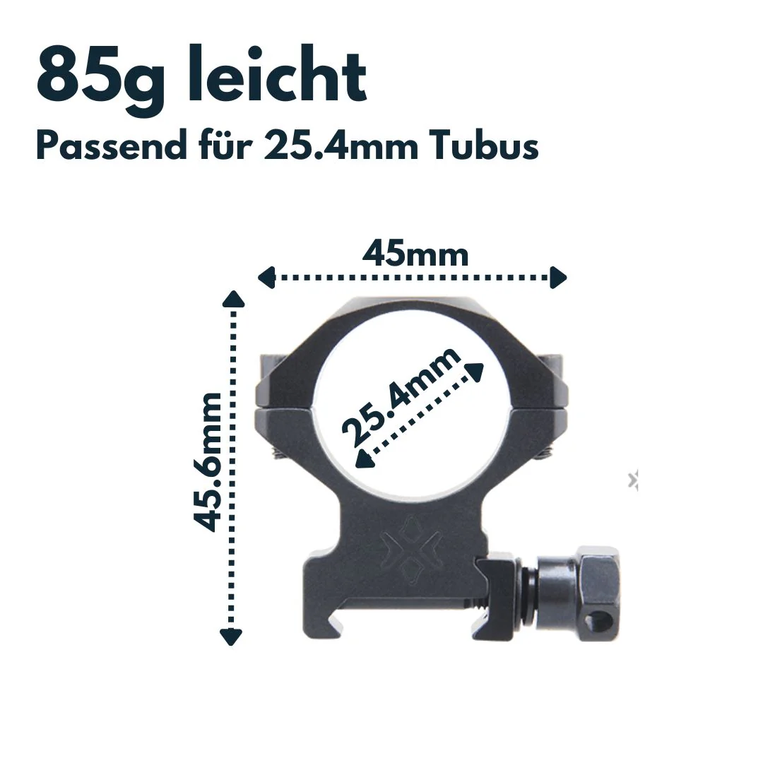 Vector Optics XASR-2501 X-Accu Montage für 25,4mm Tubus, 21mm Picatinny, h=25,4mm - Image 6