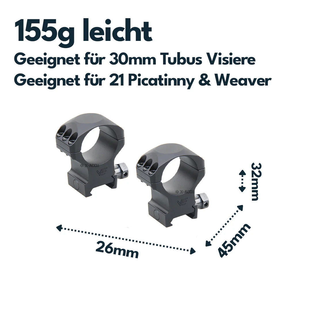 Vector Optics XASR-3002 X-Accu Montage für 30mm Tubus, 21mm Picatinny, h= 32mm - Image 3