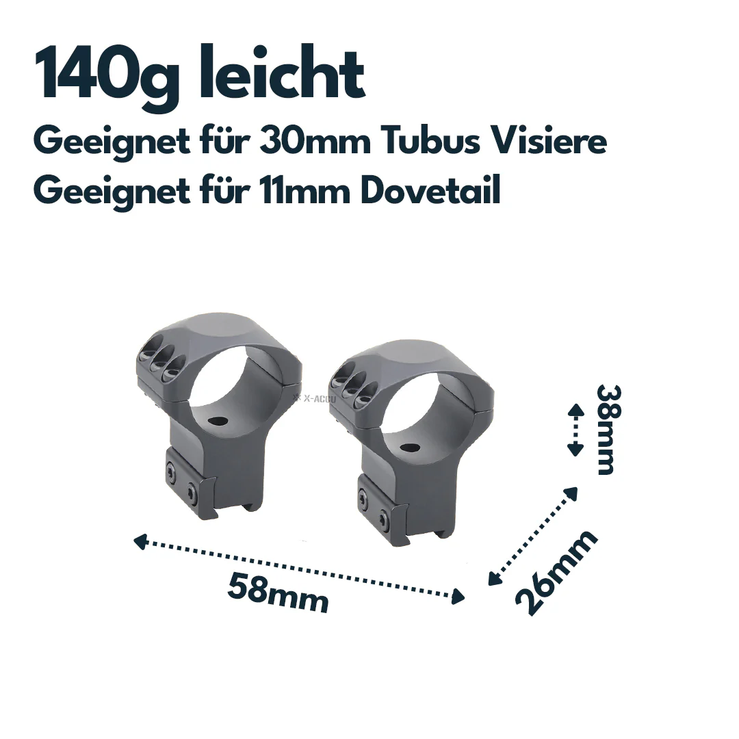 Vector Optics XASR-3006 X-Accu Montage für 30mm Tubus 11mm Dovetail, h= 38mm - Image 3