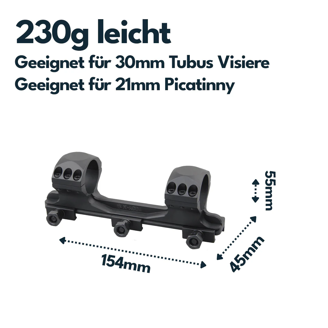 Vector Optics XASR-3010 X-Accu Blockmontage für 30mm Tubus, 21mm Picatinny, h= 32mm - Image 3
