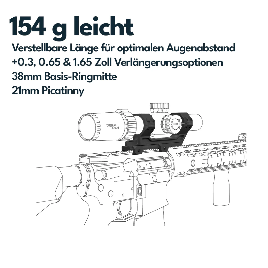 Vector Optics XASR-3037 Verstellbare Extended X-Akku Blockmontage für 30mm Tubus h=38mm - Image 3