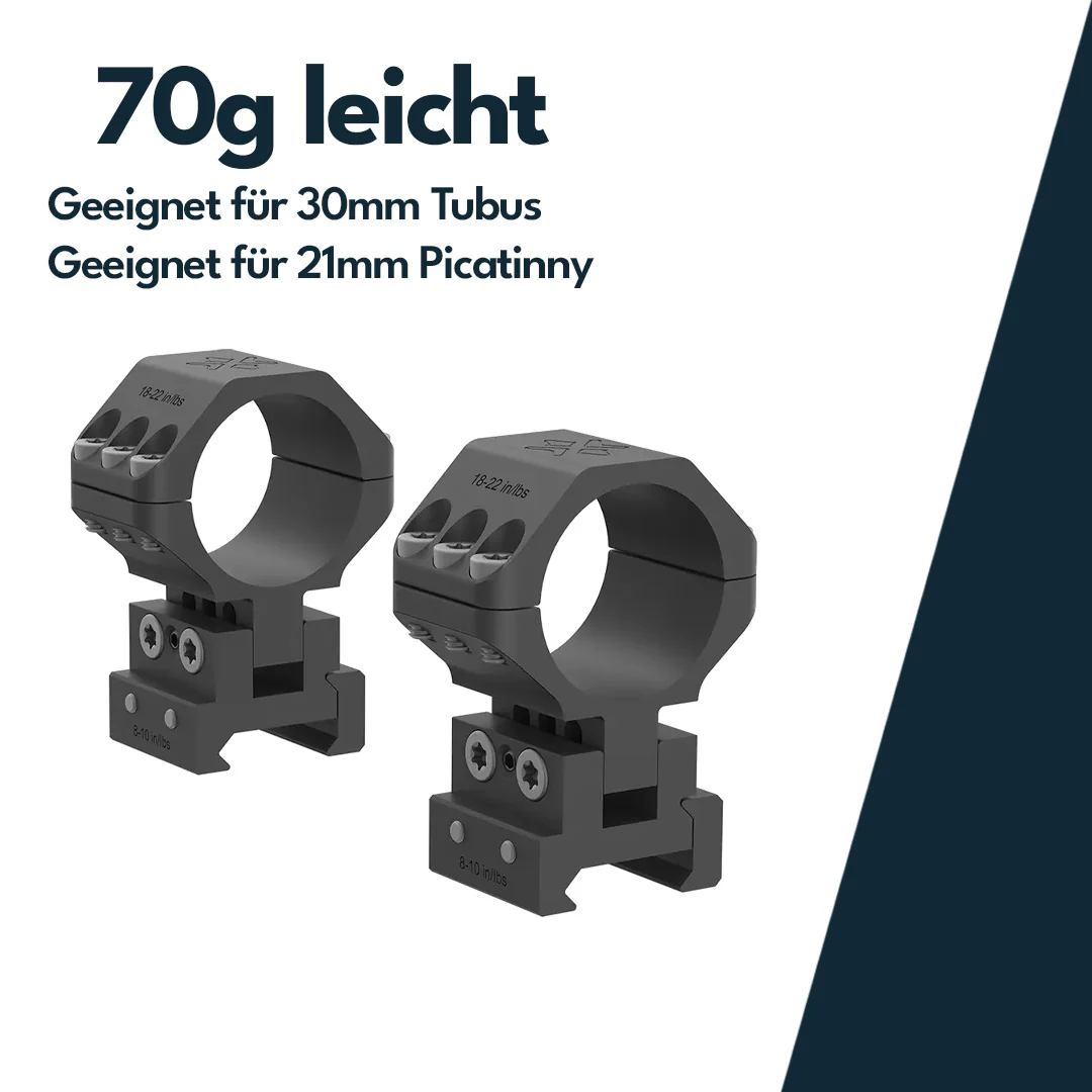 Vector Optics XASR-3041 höhenverstellbare Montage für 30mm Tubus, 21mm Picatinny, h=32-38mm - Image 3
