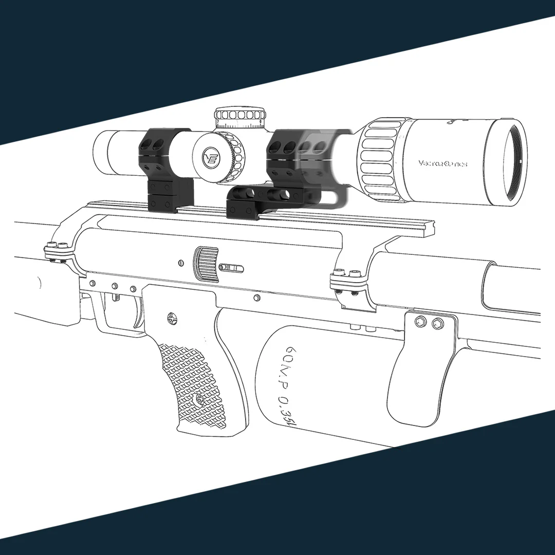 Vector Optics XASR-3065 höhenverstellbare Cantilever Montageringe für 30mm Tubus (h=35-41mm) - Image 4
