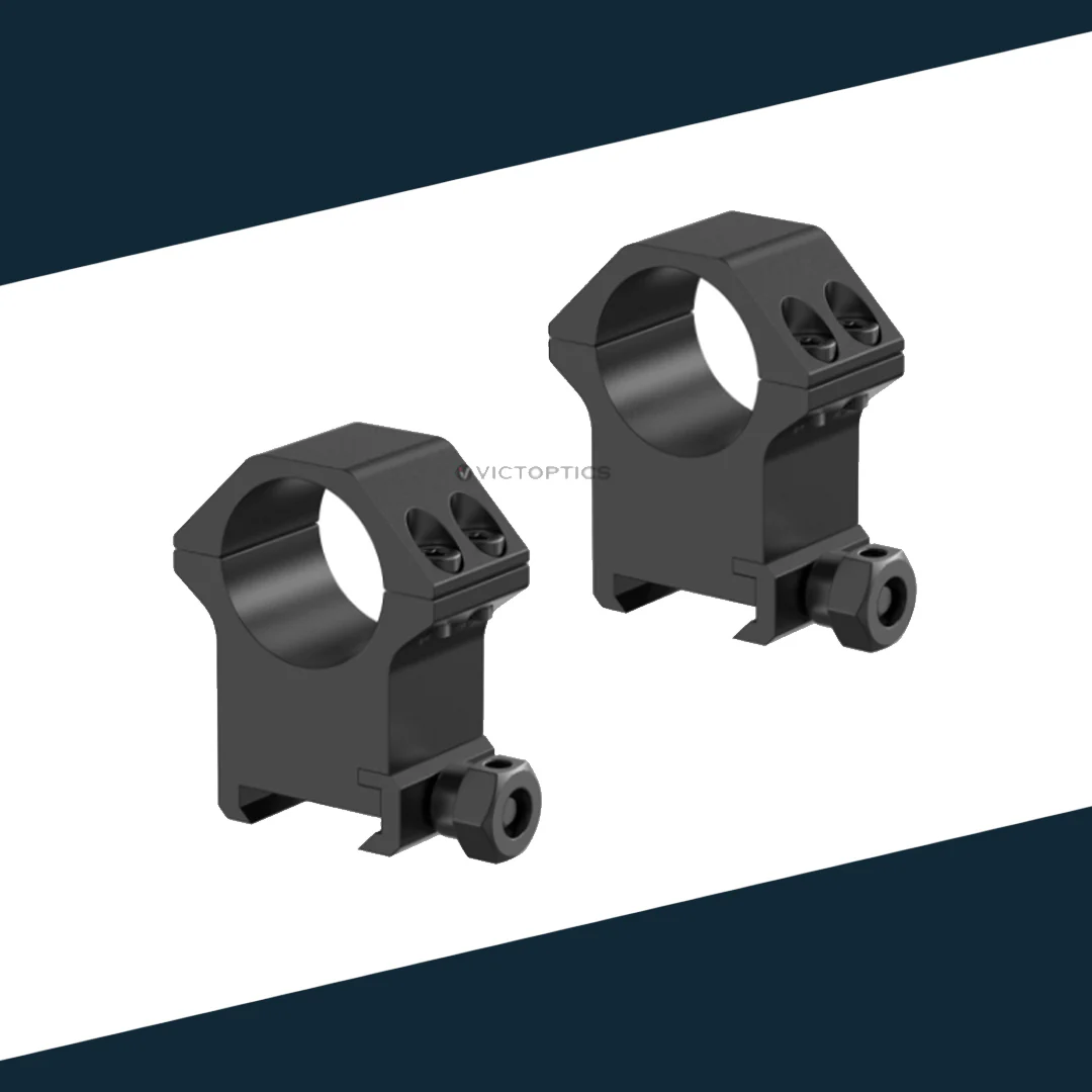 Victoptics Montageringe aus Aluminium für 21mm Schiene und 25,4mm Tubus in verschiedenen Höhen - Image 3